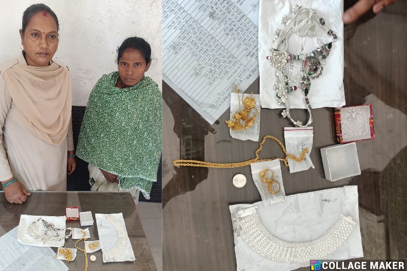 रायपुर : सूने मकान में चोरी करने वाले दो विधि के साथ संघर्षरत किशोर और एक महिला गिरफ्तार, ₹1.80 लाख के गहने बरामद.