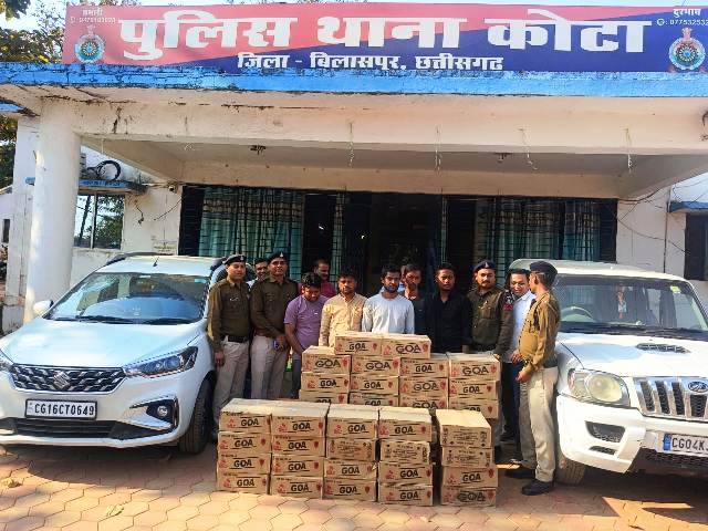 बिलासपुर पुलिस का नशा तस्करों पर करारा प्रहार : 2.5 लाख की अवैध शराब के साथ 5 आरोपी गिरफ्तार कर न्यायालय में किए गये प्रस्तुत.