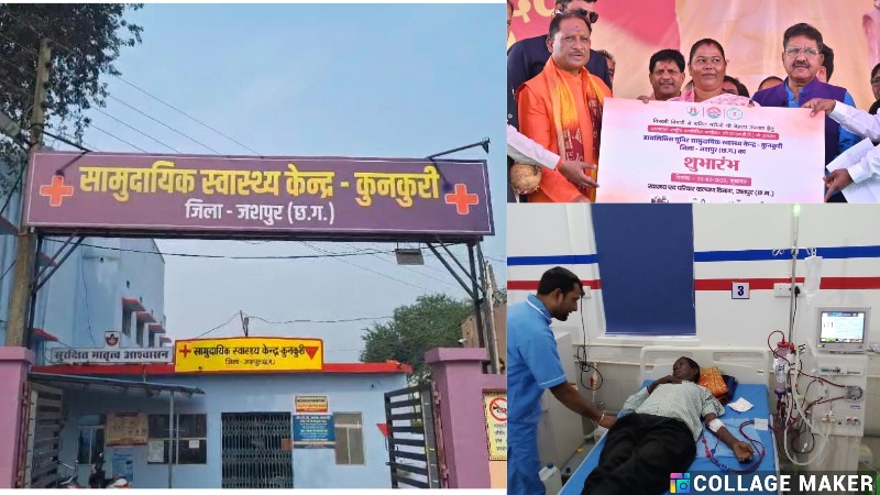 जशपुर में स्वास्थ्य सेवाओं का अभूतपूर्व विस्तार, कुनकुरी के डायलिसिस सेंटर में अब तक 315 सेशन, मुख्यमंत्री साय की प्रतिबद्धता से साकार हो रहा ‘स्वस्थ छत्तीसगढ़’ का सपना