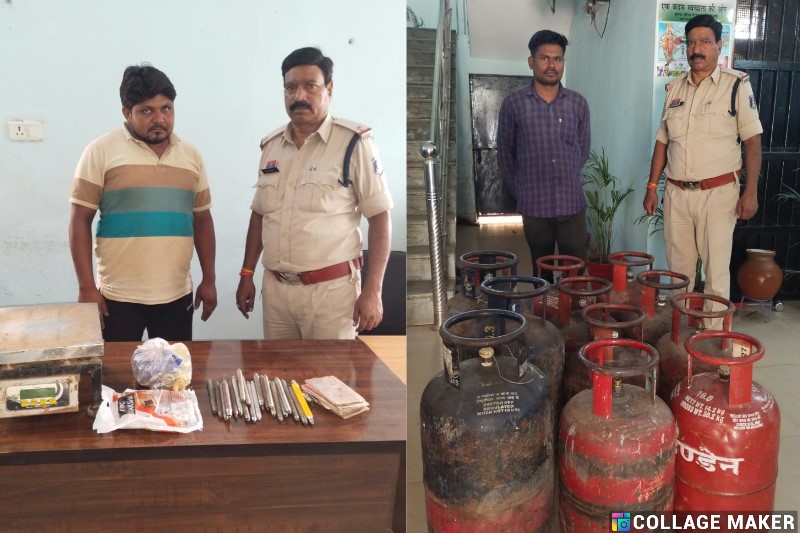 रायपुर के कांदूल में अवैध गैस रिफिलिंग का भंडाफोड़ : भारी मात्रा में सामान जब्त, एंटी क्राइम यूनिट की कार्रवाई में दो आरोपी गिरफ्तार.