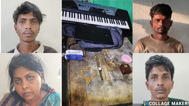 गोधनपुर व राजेन्द्रनगर के सुने मकानों में हुई लाखों की चोरी का पर्दाफाश, पुलिस ने आरोपियों से कीमती जेवरात सहित 5 लाख रुपये का सामान किया बरामद