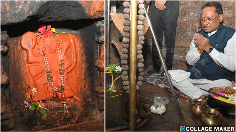 मुख्यमंत्री ने तेरहवीं शताब्दी के प्राचीन शिव व हनुमान मंदिर के किए दर्शन