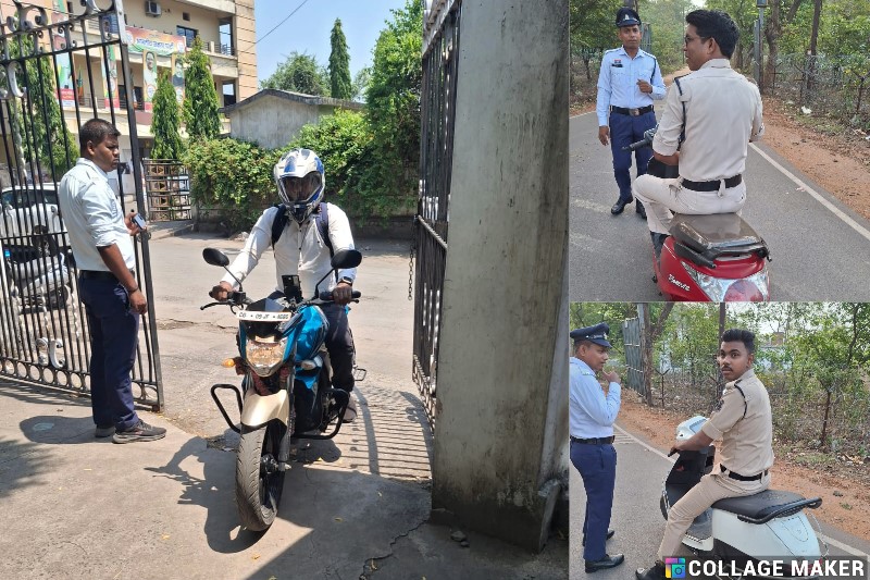 रायगढ़ में 10 पुलिसकर्मी बिना हेलमेट पाए गए, मोटर व्हीकल एक्ट के तहत कार्रवाई, कटा चालान.