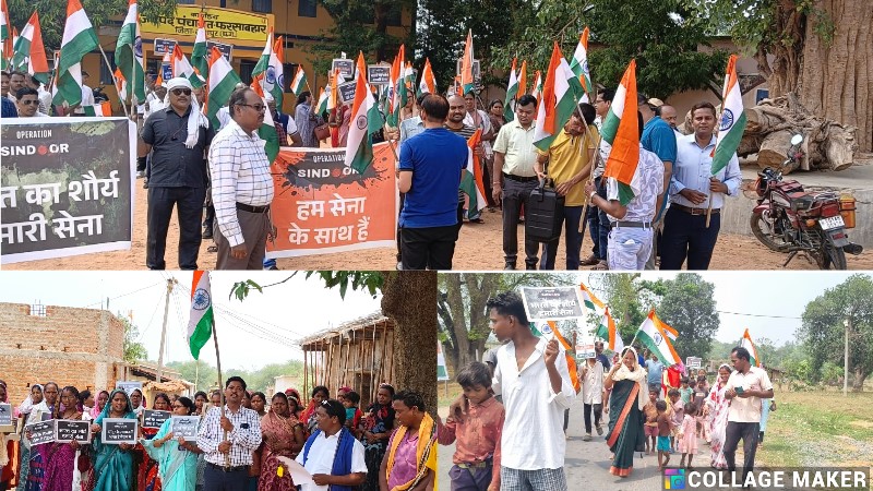 जशपुर : देशभक्ति गीत के साथ सभी ग्राम पंचायतों और नगरीय निकाय में निकाली गई तिरंगा यात्रा