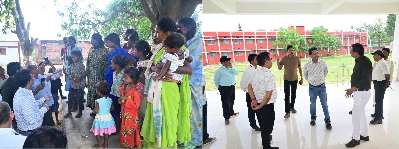 जनजातीय बस्ती में पहुंच कर पीएम जनमन आवासों का निरीक्षण : योजनाओं की जमीनी हकीकत का लिया जायज़ा, प्रमुख सचिव सोनमणि बोरा ने बिजली-पानी की सुविधा हेतु दिए निर्देश.