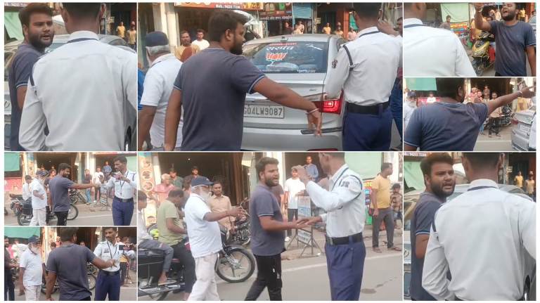 कुनकुरी में ट्रैफिक पुलिस से अभद्रता : शराब के नशे में धुत सरपंच व साथी ने दी वर्दी उतरवाने की धमकी, किया राजनैतिक दबाव का हवाला