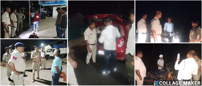 जशपुर पुलिस ने बीती रात पूरे जिले में चलाया कोंबिंग गस्त का महाअभियान : जिले के 15 थानों व 8 चौकियों से निकलकर पुलिस रात भर निगरानी व गुंडे बदमाशों के ठिकानों पर देती रही दबिश