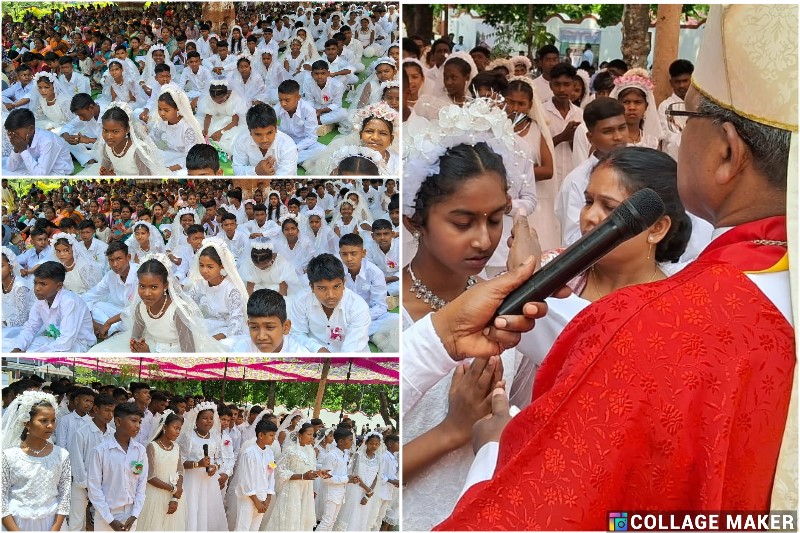 धार्मिक उत्साह की अद्वितीय मिसाल! तपकरा में 159 बच्चों ने दृढ़ता और आस्था के साथ ग्रहण किया दृढ़करण संस्कार