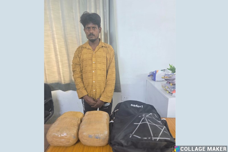 रायपुर में गांजा तस्कर गिरफ्तार : यूपी से रायपुर पहुंचा गांजा बेचने, शहीद स्मारक की पार्किंग से धरा गया अंतर्राज्यीय तस्कर, उत्तर प्रदेश निवासी विनोद निषाद 3.898 किलो गांजा के साथ हुआ गिरफ्तार.