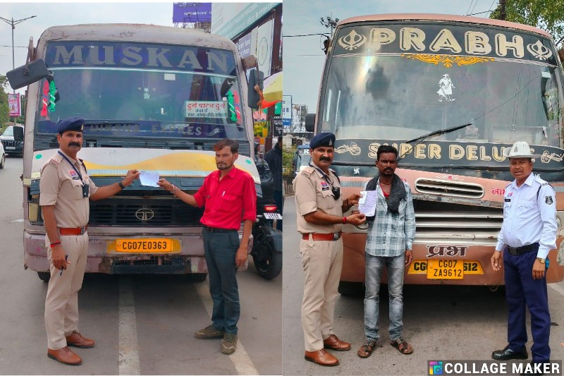 “ऑपरेशन सुरक्षा” : यातायात पुलिस का बड़ा एक्शन, नशे में बस चला रहे ड्राइवर पर केस, 10 बस चालकों पर भी कड़ी कार्रवाई
