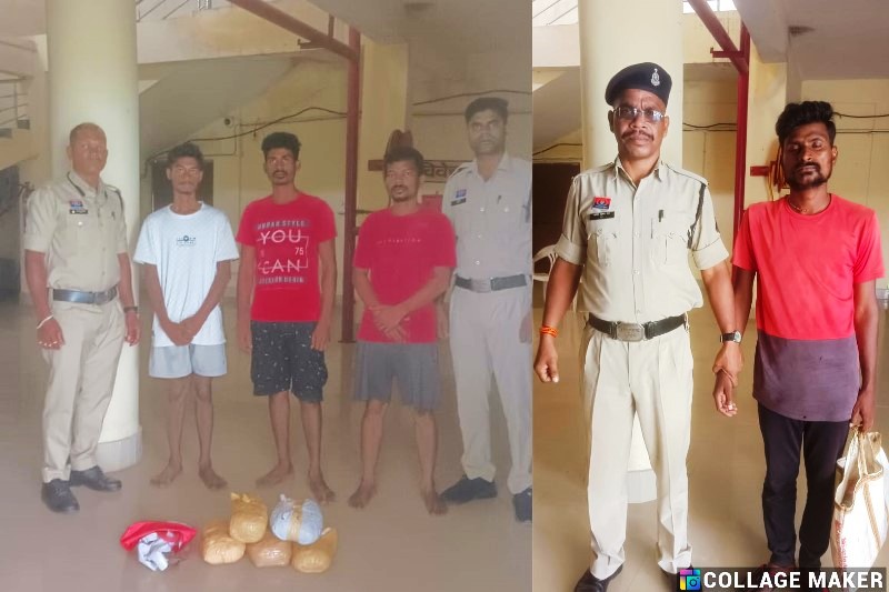 ऑपरेशन आघात की बड़ी कार्रवाई : नशे के कारोबार पर जशपुर पुलिस का कड़ा प्रहार, 5 किलो गांजा और 46 बोतल अवैध अंग्रेजी शराब के साथ 4 आरोपी गिरफ्तार, न्यायिक रिमांड पर भेजा गया जेल.