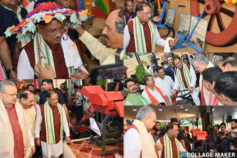 मुख्यमंत्री निवास में हरेली उत्सव: दिखी परंपरा और प्रगति की अनूठी झलक, पारंपरिक-आधुनिक कृषि यंत्रों, लोक वेशभूषाओं की आकर्षक प्रदर्शनी  ; मुख्यमंत्री ने सराहा, बोले-हरेली प्रकृति के प्रति सम्मान का तिहार