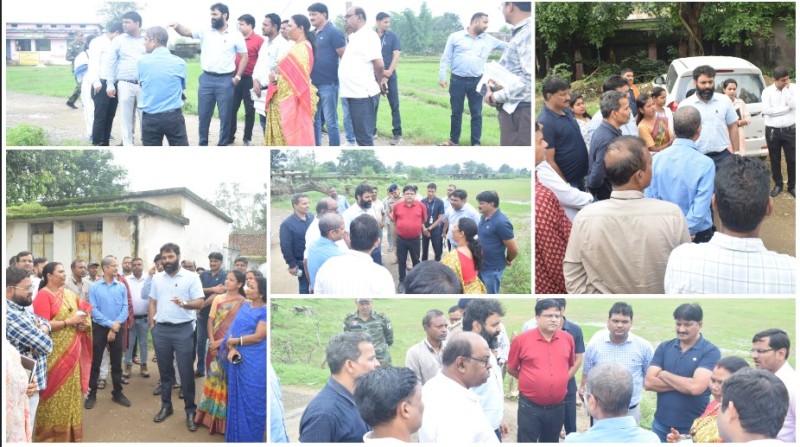 जशपुर : विधायक श्रीमती साय और कलेक्टर श्री व्यास ने पत्थलगांव में ऑडिटोरियम निर्माण के लिए प्रस्तावित स्थल का किया अवलोकन, हाइटेक बस स्टैंड निर्माण के लिए चिन्हांकित स्थल व निर्माणधीन अटल परिसर का भी किया निरीक्षण और दिए आवश्यक दिशा निर्देश