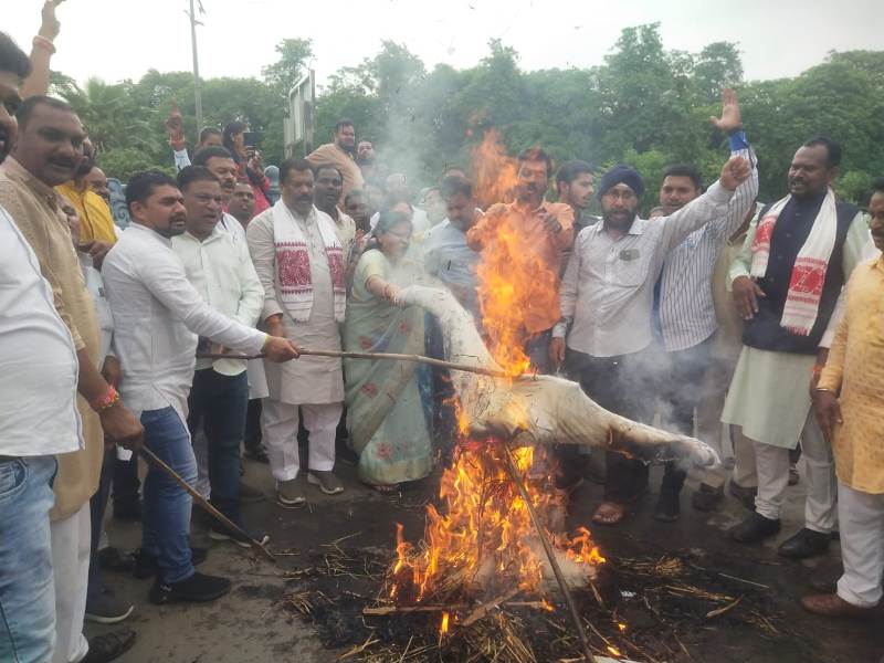 “भ्रांतियों के खिलाफ आदिवासी स्वाभिमान की हुंकार” : भाजपा अजजा मोर्चा ने किया कांग्रेस के झूठ का पुतला दहन, आदिवासियों से माफी मांगो राहुल गांधी – विकास मरकाम