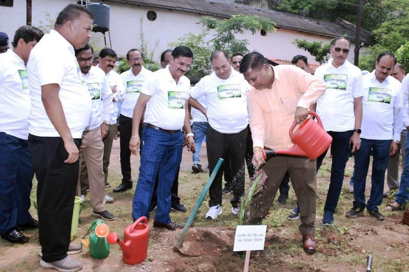 हरित छत्तीसगढ़ की ओर कदम : पॉवर कंपनी ने गुढ़ियारी कैंपस में किया वृक्षारोपण, बिजली दफ्तरों में हरियाली की लहर, 50 हजार पौधे लगाने निकली पॉवर कंपनी