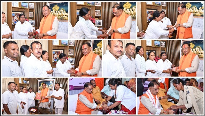 एक धागे में बंधा विश्वास! रक्षाबंधन पर मुख्यमंत्री की कलाई सजी रंग-बिरंगी राखियों से, पुलिस-स्वास्थ्य विभाग और ब्रह्माकुमारी की बहनों ने जताया स्नेह