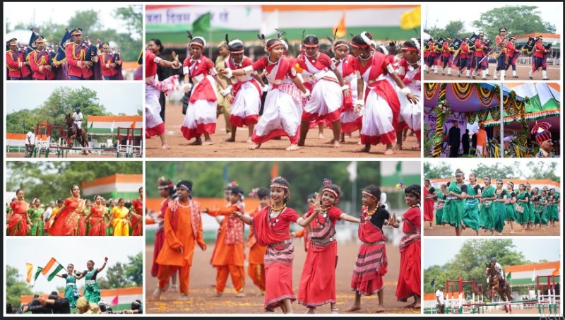 स्वतंत्रता दिवस समारोह : मुख्यमंत्री श्री साय ने पुलिस परेड ग्राउंड पर किया ध्वजारोहण, परेड की ली सलामी