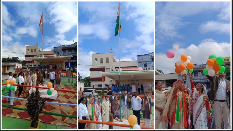 कुनकुरी में स्वतंत्रता दिवस का भव्य उत्सव : मुख्यमंत्री की धर्मपत्नी श्रीमती कौशल्या साय ने फहराया राष्ट्रीय ध्वज