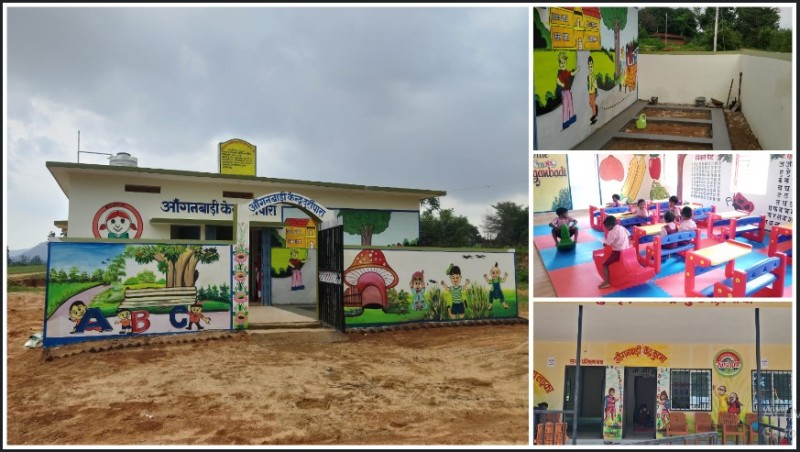 पहाड़ी कोरवा परिवारों के बच्चों के लिए बना आधुनिक आंगनबाड़ी, गर्म भोजन से लेकर बौद्धिक विकास तक मिल रही सुविधा
