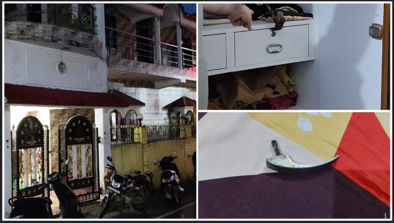 नगर में सनसनी: जैन मंदिर मार्ग पर सूने घरों को बनाया निशाना, अलमारी का ताला तोड़ा और सामान बिखेरा, CCTV खंगाल रही पुलिस