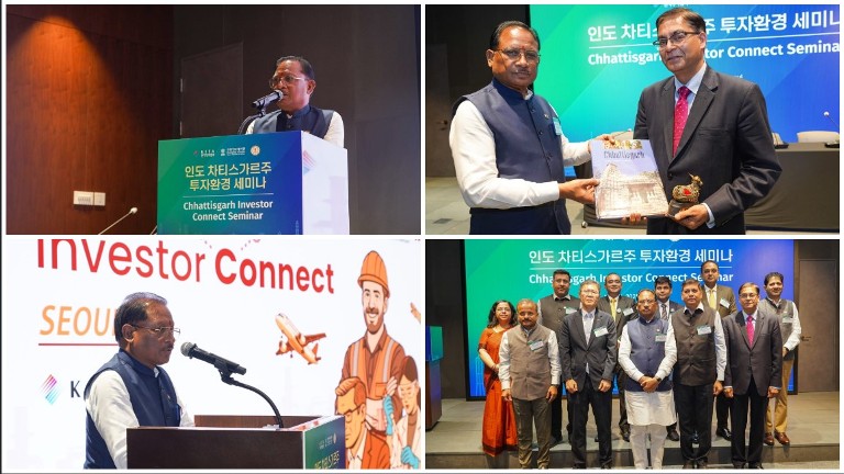 दक्षिण कोरिया प्रवास पर मुख्यमंत्री विष्णुदेव साय का बड़ा संदेश – औद्योगिक नीति 2024–30, प्राकृतिक संसाधन और बेहतर कनेक्टिविटी से छत्तीसगढ़ बना विदेशी निवेशकों का आदर्श गंतव्य