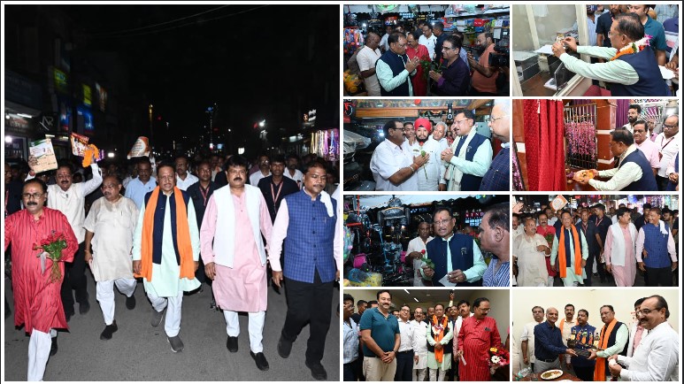 जीएसटी बचत उत्सव का जायजा लेने बाजार पहुंचे मुख्यमंत्री श्री साय : जीएसटी बचत उत्सव को लेकर व्यापारियों में दिखा भारी उत्साह