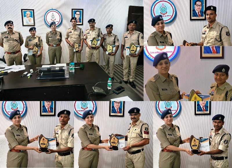 पुलिस अधीक्षक श्रीमती भावना गुप्ता द्वारा ली गई अपराध समीक्षा बैठक : बलौदाबाजार पुलिस को लंबित मामलों के त्वरित निपटारे के निर्देश, तुरंत निकालने के आदेश, उत्कृष्ट पुलिसकर्मी हुए सम्मानित.