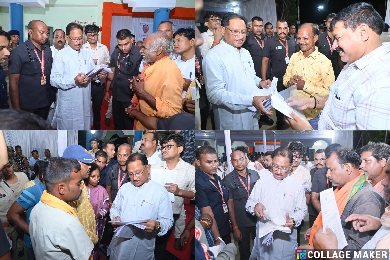 मुख्यमंत्री विष्णुदेव साय ने बगिया कैंप कार्यालय में सुनी जनता की समस्याएं, त्वरित निराकरण के दिए निर्देश