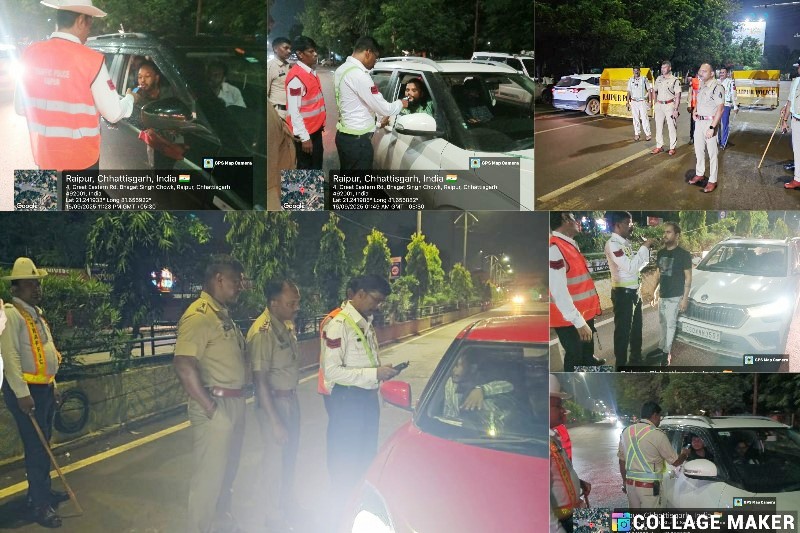 रायपुर पुलिस का ड्रंक एंड ड्राइव पर बड़ा अभियान : त्यौहारी सीजन में रायपुर ट्रैफिक पुलिस अलर्ट, 15 दिनों में 91 वाहन चालकों पर कार्यवाही, 1277 चालकों पर 2025 में अब तक की गई कार्रवाई.