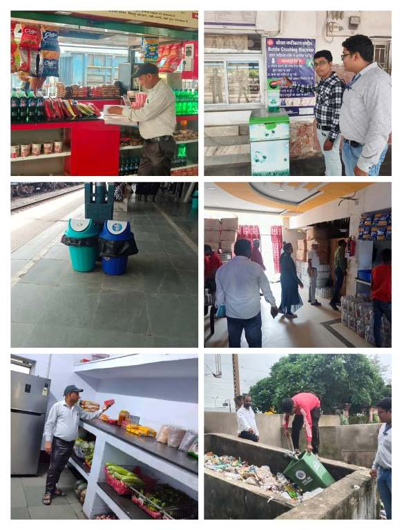 दक्षिण पूर्व मध्य रेलवे बिलासपुर मंडल में स्वच्छता अभियान जारी, स्टेशनों पर यात्रियों को प्लास्टिक मुक्त भारत के लिए जागरूक किया गया