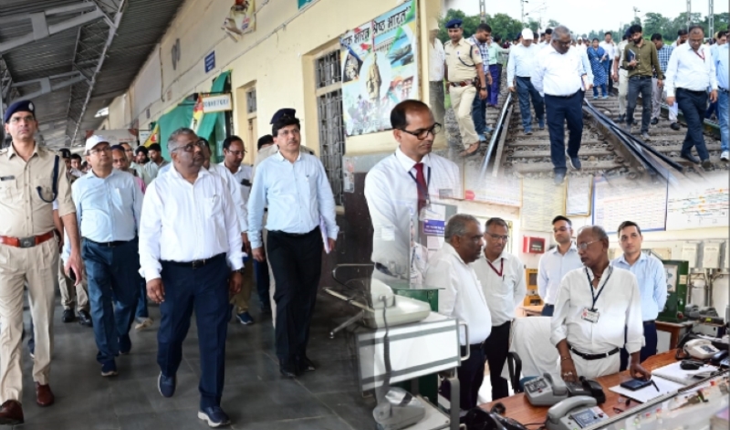 दक्षिण पूर्व मध्य रेलवे के जीएम तरुण प्रकाश का बिलासपुर–पेंड्रारोड रेलखंड पर संरक्षा निरीक्षण, अमृत भारत स्टेशन योजना की प्रगति का लिया जायजा
