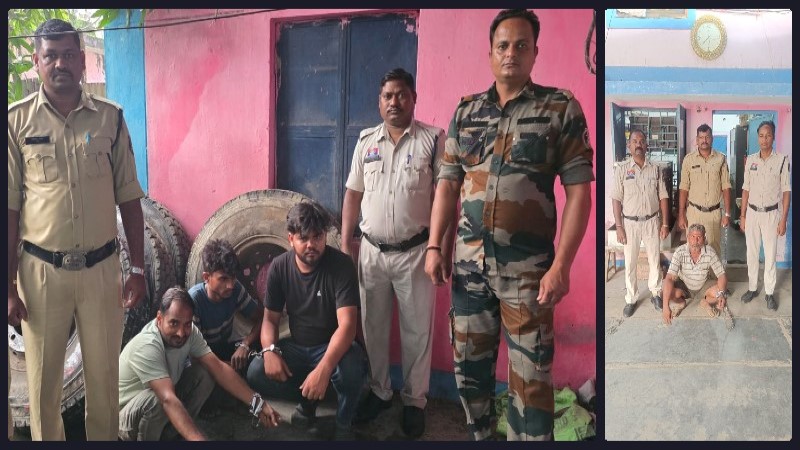 पुलिस की बड़ी सफलता : ट्रेलर टायर चोरी कांड का खुलासा, रायगढ़ जूटमिल पुलिस ने ट्रेलर से टायर चोरी का किया राजफाश, लाखों के टायर बरामद, चार आरोपी गिरफ्तार कर भेजे गए जेल.