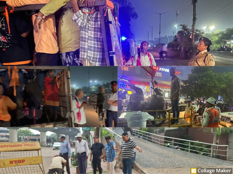 पुलिस का “ऑपरेशन सुरक्षा” अभियान :  बच्चों की जान जोखिम में डालने वाले वाहन पर कार्यवाही, अवैध पार्किंग पर सख्ती, सड़क सुरक्षा कार्यों की व्यापक समीक्षा, हटाई गई अवैध पार्किंग.