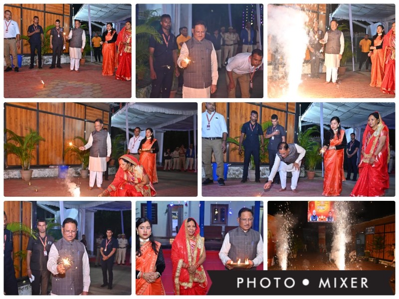 मुख्यमंत्री विष्णुदेव साय ने परिवार संग गृह ग्राम बगिया में मनाई दीपावली, दी प्रदेशवासियों को शुभकामनाएं