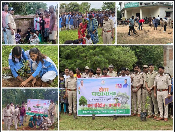जशपुर वनमंडल में हटाया गया अवैध अतिक्रमण, पौधरोपण कर भूमि को किया गया हरित