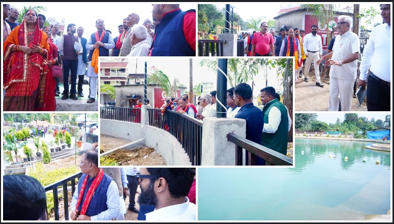 मुख्यमंत्री विष्णुदेव साय पहुंचे कुनकुरी विसर्जन तालाब — स्वच्छता, सुरक्षा और श्रद्धालुओं की सुविधा को सर्वोच्च प्राथमिकता देने के दिए निर्देश