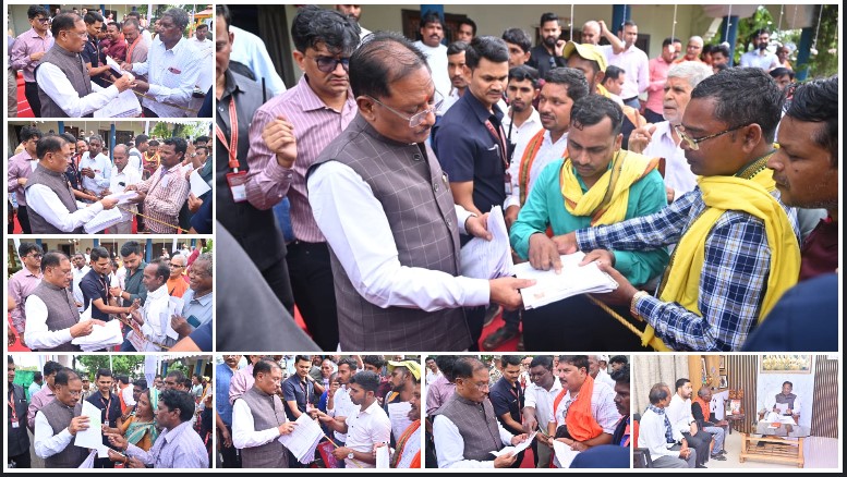 बगिया में मुख्यमंत्री श्री साय का जनदर्शन: ग्रामीणों से आत्मीय संवाद, आमजन की समस्याओं पर मौके पर दिए समाधान के निर्देश