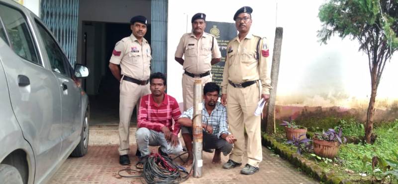 सबमर्सिबल पंप चोरी का खुलासा : लुन्ड्रा थाना ने पकड़े दो आरोपी, चोरी किए गए 22,000/- रुपये का सबमर्सिबल पंप और वायर बरामद.