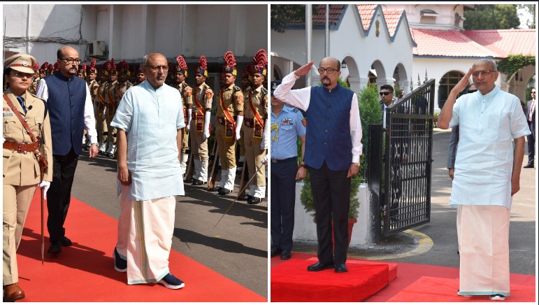 रायपुर राजभवन में उप राष्ट्रपति सी.पी. राधाकृष्णन को मिला गार्ड ऑफ ऑनर, राज्यपाल रमेन डेका रहे साथ