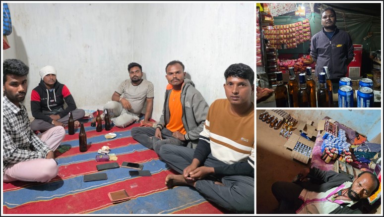 नारायणपुर पुलिस का सख्त अभियान जारी — छोटे डोंगर, फ़ारसगांव और भरंडा में अवैध शराब व जुए पर एक साथ बड़ी कार्रवाई!