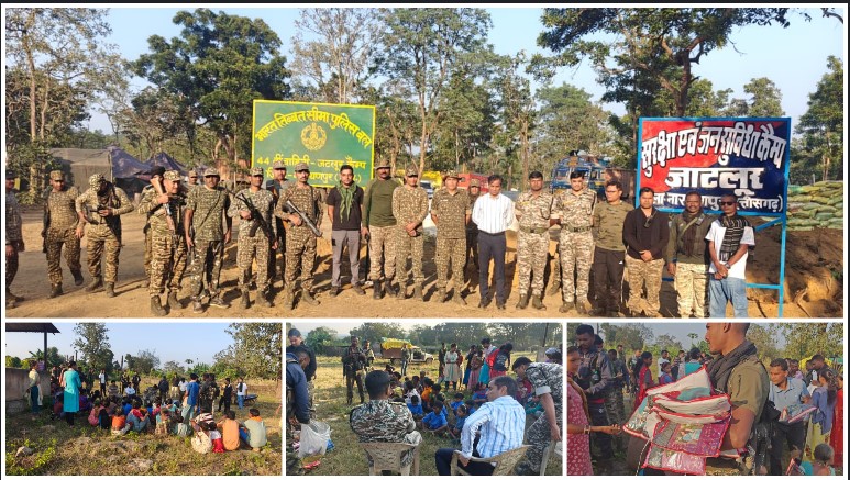 अबूझमाड़ के ‘‘जाटलूर ’’ में नारायणपुर पुलिस ने खोली नवीन कैंप, नक्सलियों के भव्य स्मारक पर चढ़ा विकास का बुलडोजर