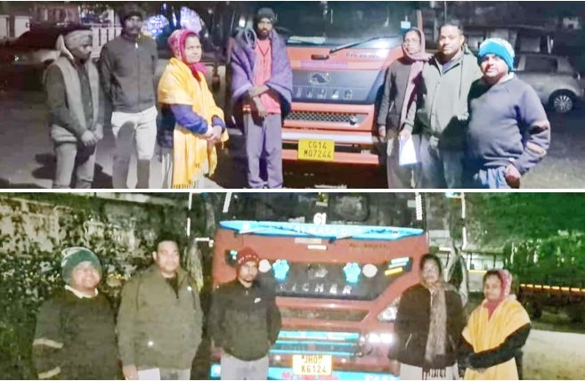 सीमा से धान तस्करी की बड़ी कोशिश नाकाम: कुनकुरी प्रशासन ने 423 बोरी अवैध धान सहित दो ट्रक जब्त किए