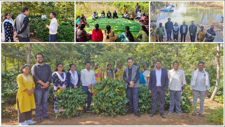 बस्तर मॉडल का मेगा निरीक्षण! संयुक्त सचिव शोभित जैन पहुंचे दरभा—कृषि, कॉफी प्लांटेशन और यूनेस्को पर्यटन साइट की प्रगति पर कसी नजर