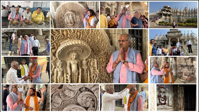 विश्व धरोहर से कम नहीं राणकपुर महातीर्थ! सांसद बृजमोहन हुए भावविभोर—72 इंच की चतुर्मुख प्रतिमा और 84 देवकुलिकाओं ने किया चकित