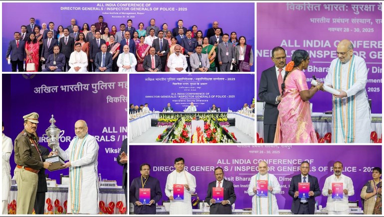केन्द्रीय गृह एवं सहकारिता मंत्री अमित शाह ने छत्तीसगढ़ के रायपुर में तीन दिवसीय 60वीं DGP/IGP कॉफ्रेंस का उद्घाटन किया