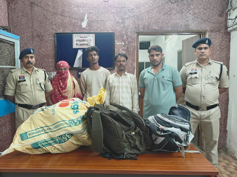 “ऑपरेशन निश्चय” के तहत पुलिस की जबरदस्त कामयाबी — महिला सहित चार अंतर्राज्यीय तस्कर धराए, लाखों का गांजा बरामद