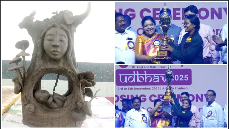 एकलव्य आदर्श आवासीय विद्यालय की छात्रा निहारिका नाग बनी राष्ट्रीय स्वर्ण पदक विजेता, मिट्टीकला में निहारिका ने बढ़ाया प्रदेश का मान