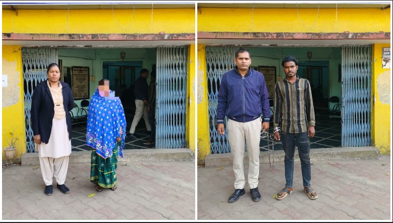 सोने की चेन लूट का खुलासा: महिला सहित दो आरोपी गिरफ्तार, मुख्य आरोपी फरार; हथियार दिखाकर की थी वारदात