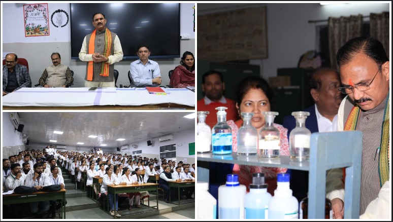 “आयुर्वेद जीवन जीने की कला है”—रायपुर आयुर्वेद महाविद्यालय में मंत्री जायसवाल ने छात्रों से की सीधी बातचीत