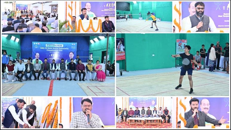 24वीं योनेक्स सनराइज स्टेट सीनियर बैडमिंटन चैंपियनशिप शुरू: 141 खिलाड़ी, 5 राउंड, 5 वर्ग—जशपुर के 23 खिलाड़ी भी करेंगे मुकाबला, विजेता जाएंगे विजयवाड़ा